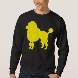 Sweatshirt Silhouette de chien de caniche jaune
