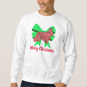 Sweatshirt Silhouette de Cocker Spaniel Chien & Nœud Vert Noë