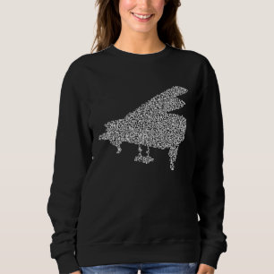 Sweatshirt Silhouette de Grand Piano Fabriquée à partir de no
