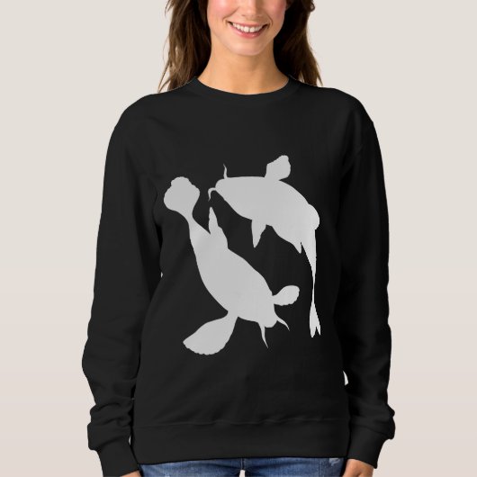 Sweatshirt Silhouette de poisson de Koi (Devant)