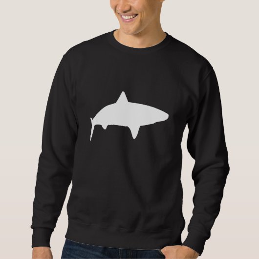 Sweatshirt Silhouette de requin de tigre (Devant)