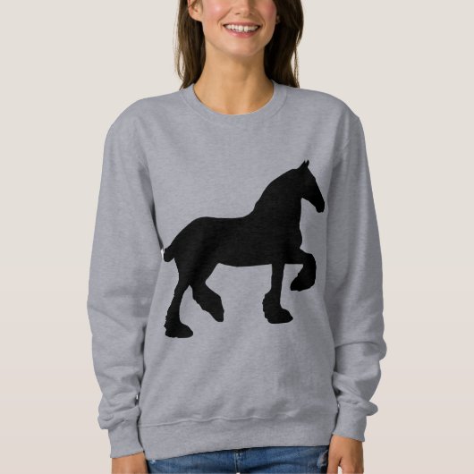 Sweatshirt Silhouette du cheval (Devant)