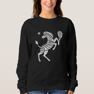 Sweatshirt Silhouette minimale du joueur de tennis Zebra