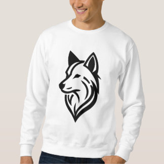 Sweatshirt Silhouette minimaliste face Wolf