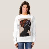 Sweatshirt Silhouette noire Africaine Américaine (Devant entier)