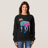 Sweatshirt Silhouette Peinte Pitbull (Devant entier)