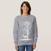 Sweatshirt Silhouette sereine d'hiver (Devant entier)