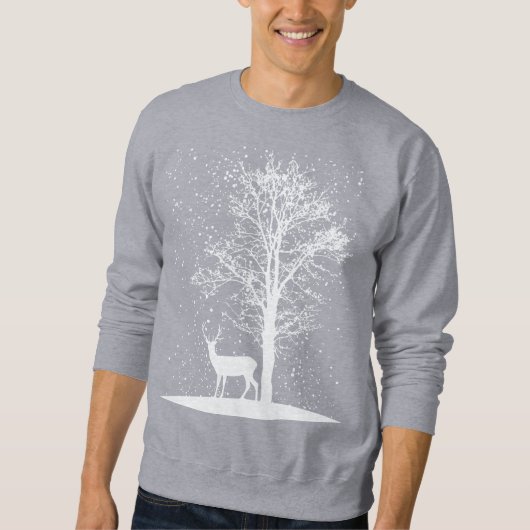 Sweatshirt Silhouette sereine d'hiver (Devant)