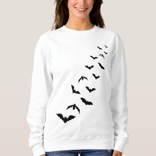 Sweatshirt Silhouettes de chauve-souris noire Halloween simpl (Devant)