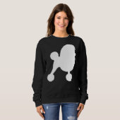 Sweatshirt Silhouettes Fancy Toy Poodle (Devant entier)