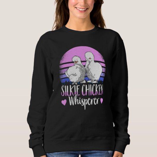 Sweatshirt Silkie Poulet Whisperer Poulet Maman Poulet Silky (Devant)