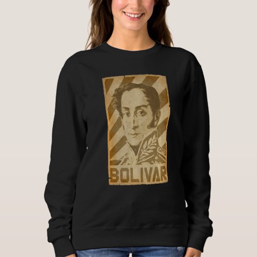 Sweatshirt Simon Bolivar Torn Propaganda Poster (Devant)