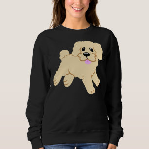 Sweatshirt Simple Blonde Poodle rose chiot