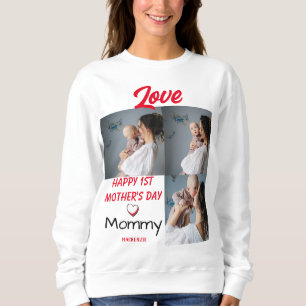 Sweatshirt Simple & Chic Mother Days Cadeau Trois photos Coll
