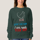 Sweatshirt Simple Cute Chat Maman Mère cadeau de jour (Devant)