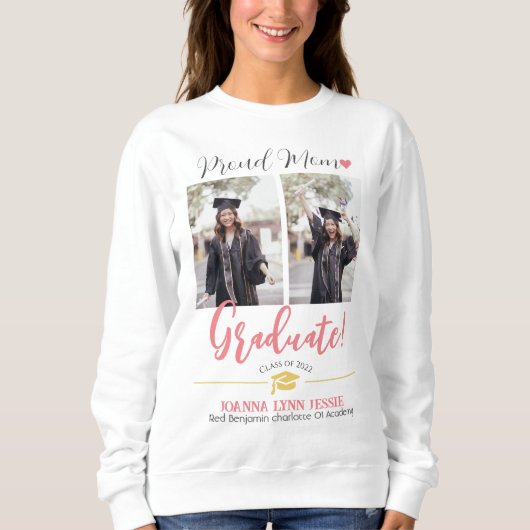 Sweatshirt Simple Elegant Graduation or Casquette Merci Scrip (Devant)