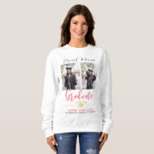 Sweatshirt Simple Elegant Graduation or Casquette Merci Scrip (Devant entier)