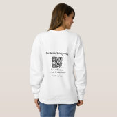 Sweatshirt Simple entreprise site web code-barres QR ajouter  (Dos entier)
