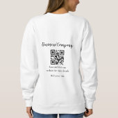 Sweatshirt Simple entreprise site web code-barres QR ajouter  (Dos)