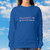 Sweatshirt Simple Grammie's Angel Blue Typography Personalize