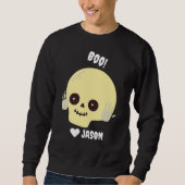 Sweatshirt Simple Happy Halloween boo citrouille éffrayant (Devant)