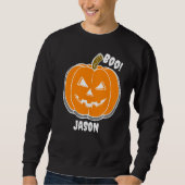 Sweatshirt Simple Happy Halloween boo citrouille éffrayant (Devant)