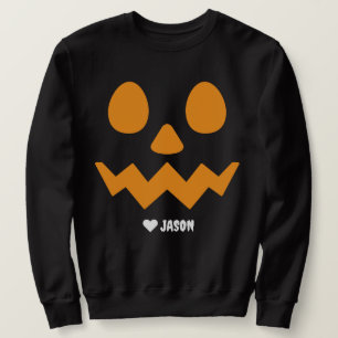 Sweatshirt Simple Happy Halloween boo citrouille éffrayant