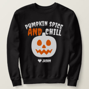 Sweatshirt Simple Happy Halloween éffrayant citrouille orange