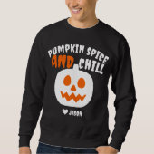 Sweatshirt Simple Happy Halloween éffrayant citrouille orange (Devant)
