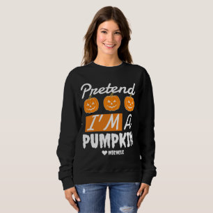 Sweatshirt Simple Happy Halloween faire semblant d'être un Ci