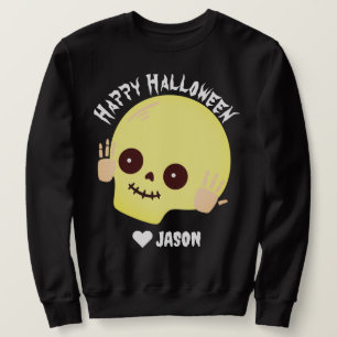 Sweatshirt Simple Joyeux Halloween boo citrouille éffrayant S