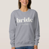 Sweatshirt Simple minimaliste moderne mariée personnalisée (Devant)