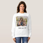 Sweatshirt simple minimum ajouter votre texte photo noël hott (Devant entier)