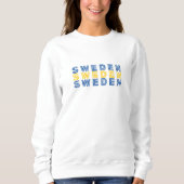 Sweatshirt Simple moderne Suède Suède Suède Drapeau Pays Souv (Devant)