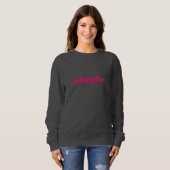 Sweatshirt Simple rose moderne typographie mignonne drôle fli (Devant entier)