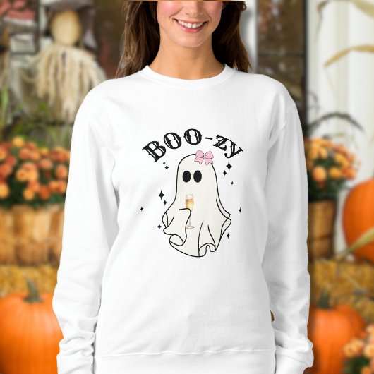Sweatshirt Simples Fantômes Mignons Boozy pour Boire Hallowee