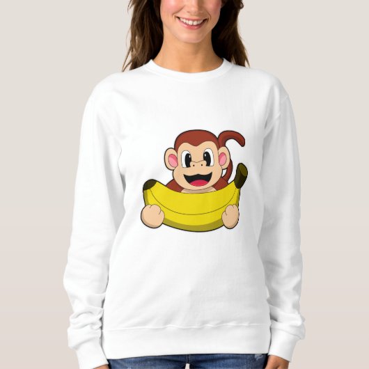 Sweatshirt Singe à la banane (Devant)