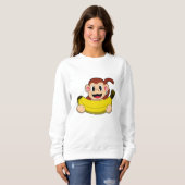 Sweatshirt Singe à la banane (Devant entier)