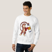 Sweatshirt Singe à la boxe avec sac de poinçonnage (Devant entier)