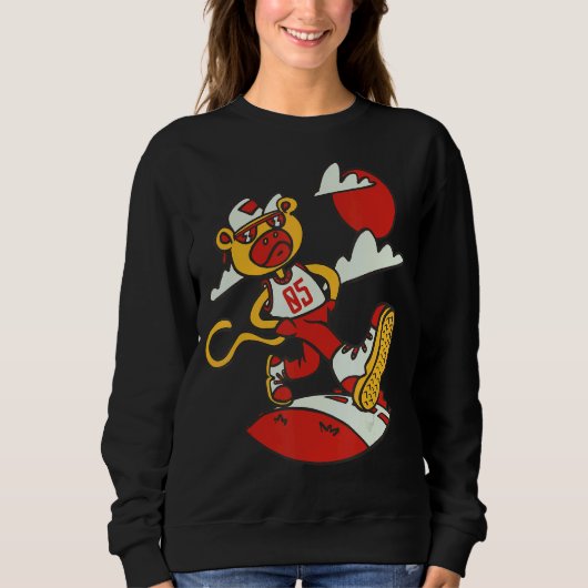 Sweatshirt Singe, Anniversaire Touché 5 ans Singe (Devant)