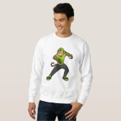 Sweatshirt Singe au baseball avec batte de baseball (Devant entier)