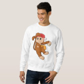 Sweatshirt Singe au baseball avec gant de baseball (Devant entier)
