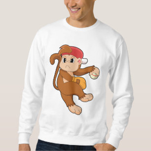 Sweatshirt Singe au baseball avec gant de baseball
