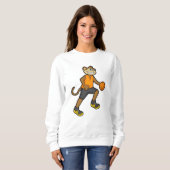 Sweatshirt Singe au basketball (Devant entier)
