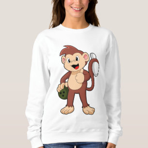 Sweatshirt Singe au bowling avec boule de bowling