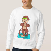 Sweatshirt Singe au Yoga en position debout (Devant)