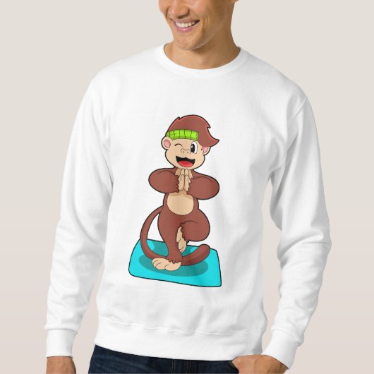 Sweatshirt Singe au Yoga en position debout (Devant)