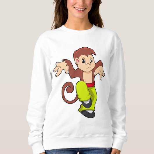 Sweatshirt Singe aux arts martiaux Kungfu (Devant)