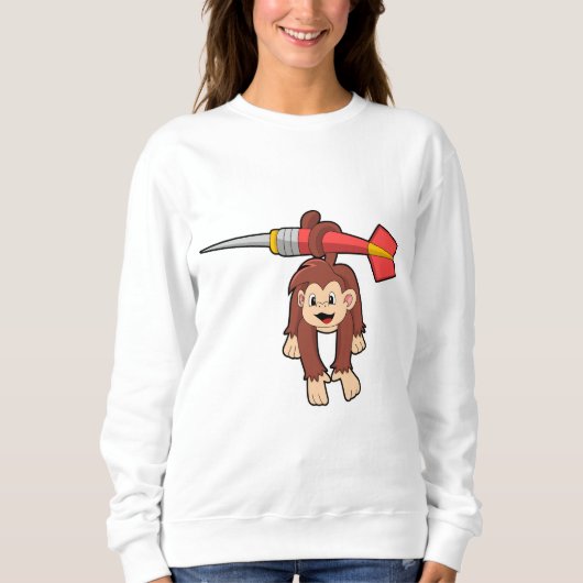 Sweatshirt Singe aux fléchettes avec Dart (Devant)