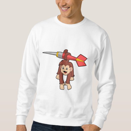 Sweatshirt Singe aux fléchettes avec Dart (Devant)